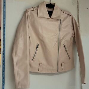 New Look Light Pink Leather Jacket